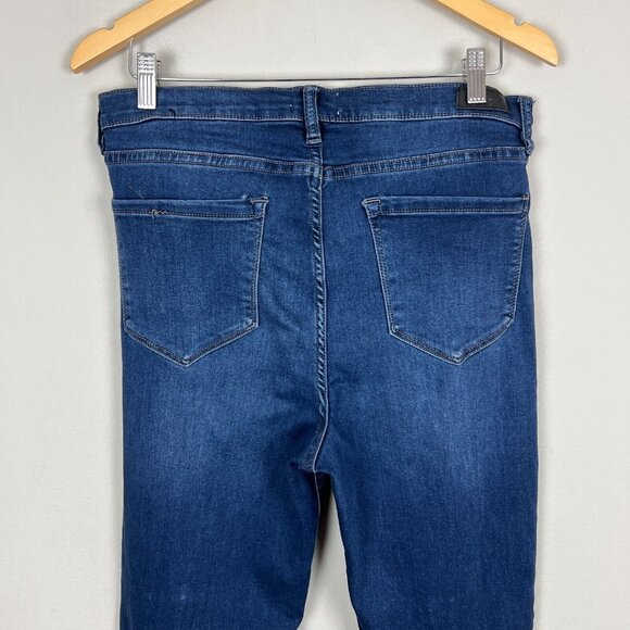 Nicole Miller Soho High Rise Skinny Jeans Womens 14 Dark Blue Stretch Denim - Picture 9 of 14